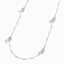 Cleo Rev Full Diamond Long Chain Necklace White Gold Diamond