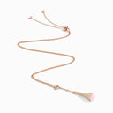 Cleo Diamond Teardrop Pendant Necklace Rose Gold Stone