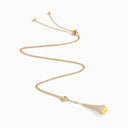 Cleo Diamond Teardrop Pendant Yellow Gold Stone