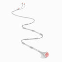 Cleo Rev Luxe Diamond Long Drop Necklace White Gold Dark Guava Quartz