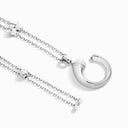 Cleo Venus Gold Midi Long Chain Pendant White Gold Red Agate