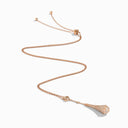 Cleo Full Diamond Teardrop Pendant Necklace Rose Gold Diamond
