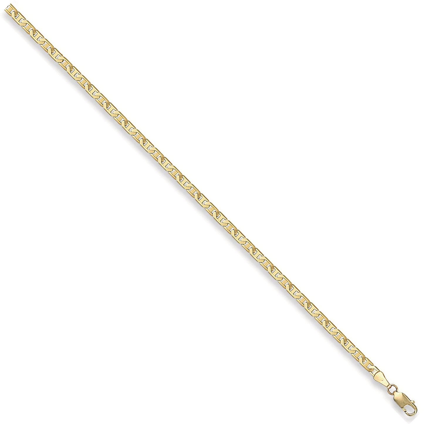 Yellow Gold 3.0mm Flat Anchor Chain - 9ct Gold