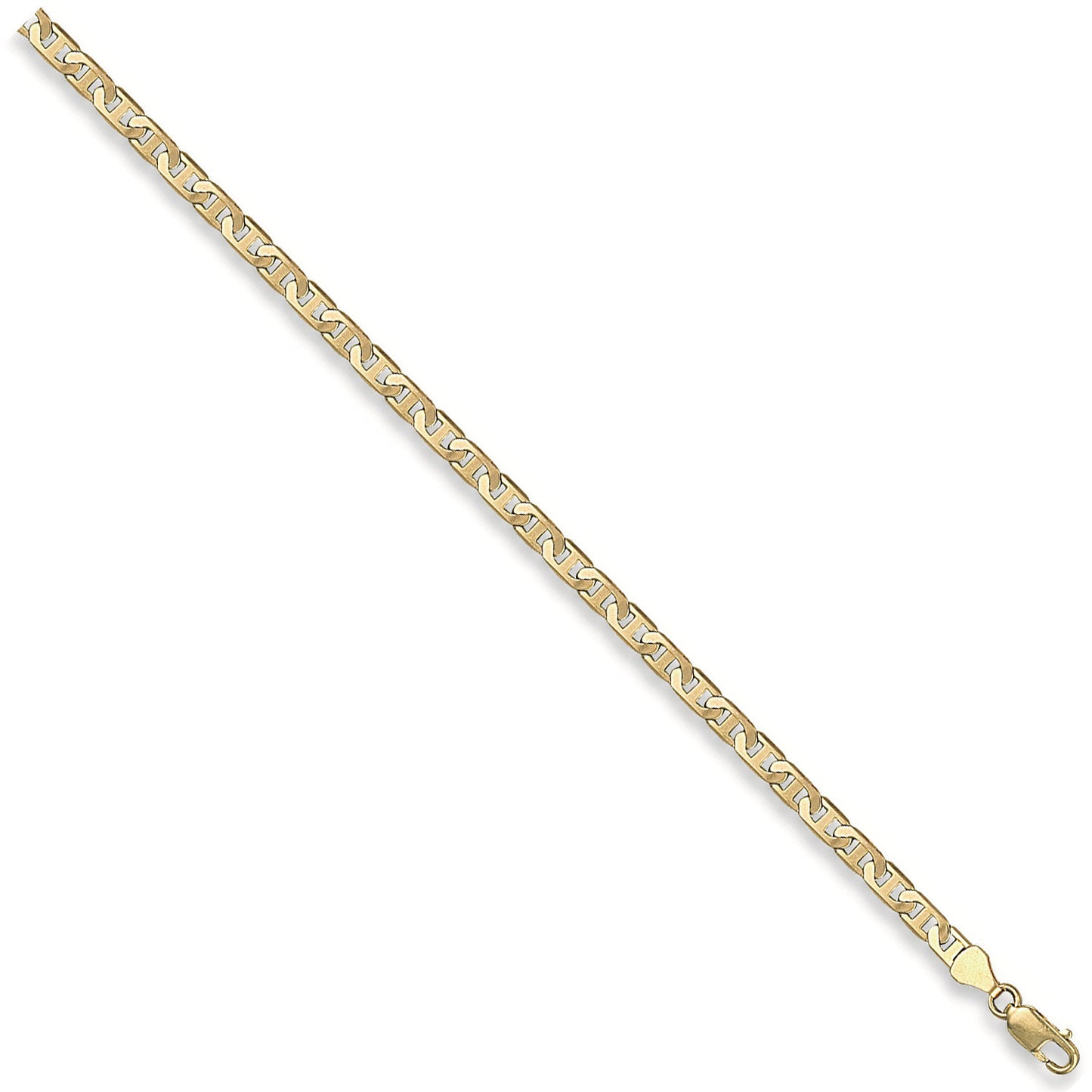 Yellow Gold 4.4mm Flat Anchor Chain - 9ct Gold