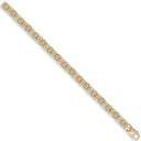 Yellow Gold 7mm Flat Byzantine Chain