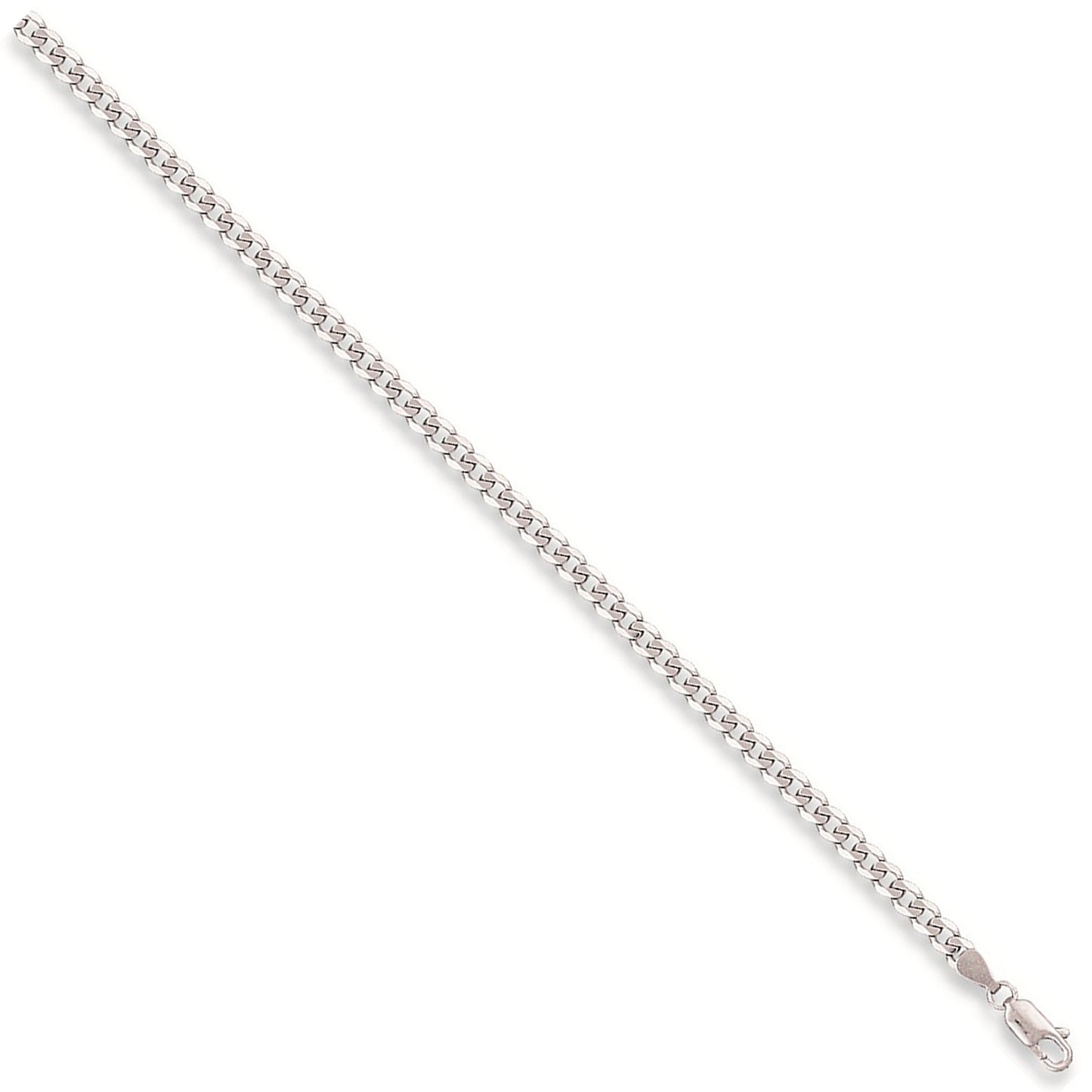 White Gold 4.7mm Curb Chain - 9ct Gold
