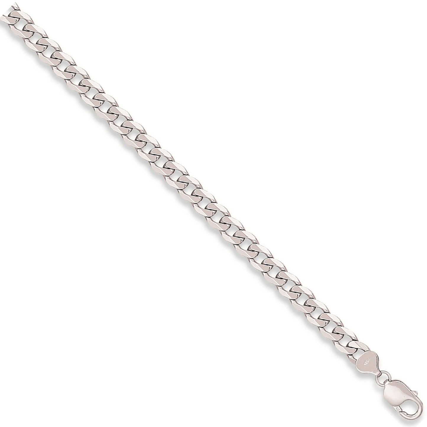 White Gold 5.5mm Curb Chain - 9ct Gold