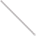 White Gold 5.7mm Flat Byzantine Chain