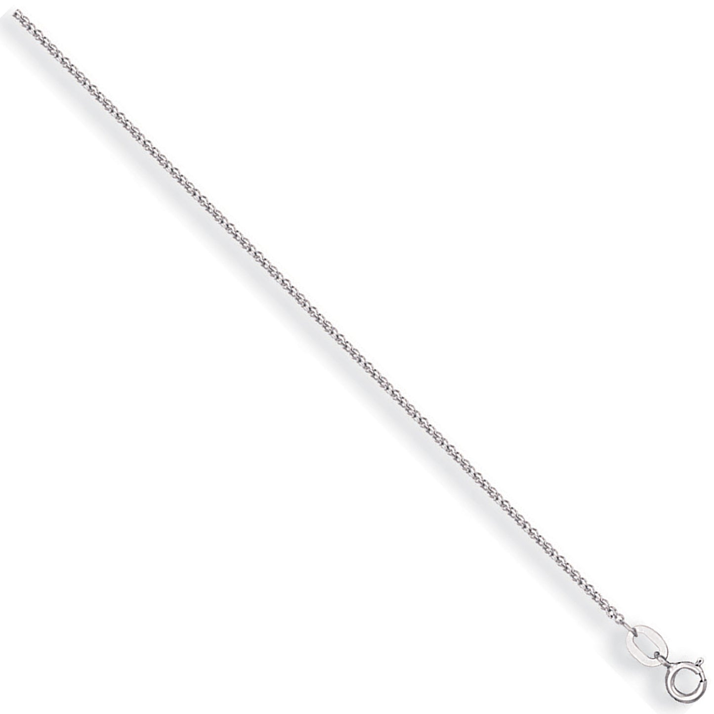 White Gold 1.2mm Singapore Chain - 9ct Gold