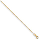 Yellow Gold 1.2mm Diamond Cut Trace Chain