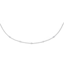 White Gold Cubic Zirconia by the Yard Cubic Zirconia Bracelet & Necklace (07", 18" & 36")