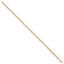 Yellow Gold 2.4mm Hollow Square Spiga Chain/Bracelet