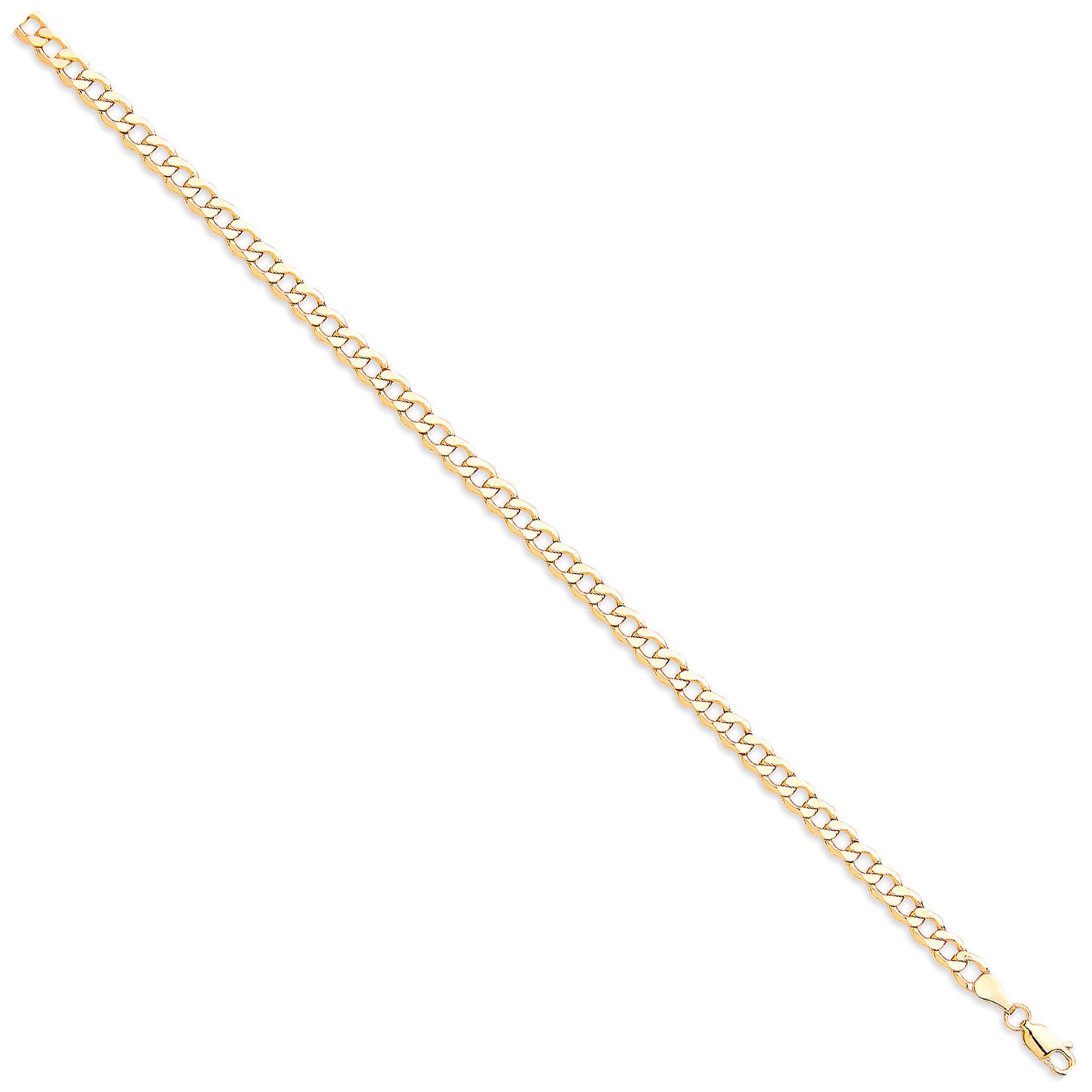 Yellow Gold 4.8mm Hollow Curb - 9ct Gold
