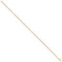 Yellow Gold 2.6mm Hollow Double Curb Chain