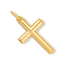 Yellow Gold Hollow Tubed Cross