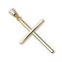 Yellow Gold Plain Hollow Cross