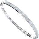 9ct White Gold 0.86ctw Pave Set Diamond Bangle