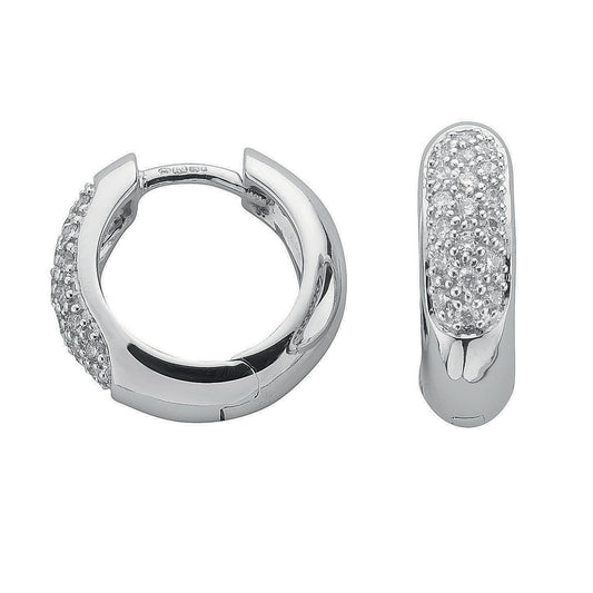 9ct White Gold 0.50ct Diamond Earrings - 9ct Gold