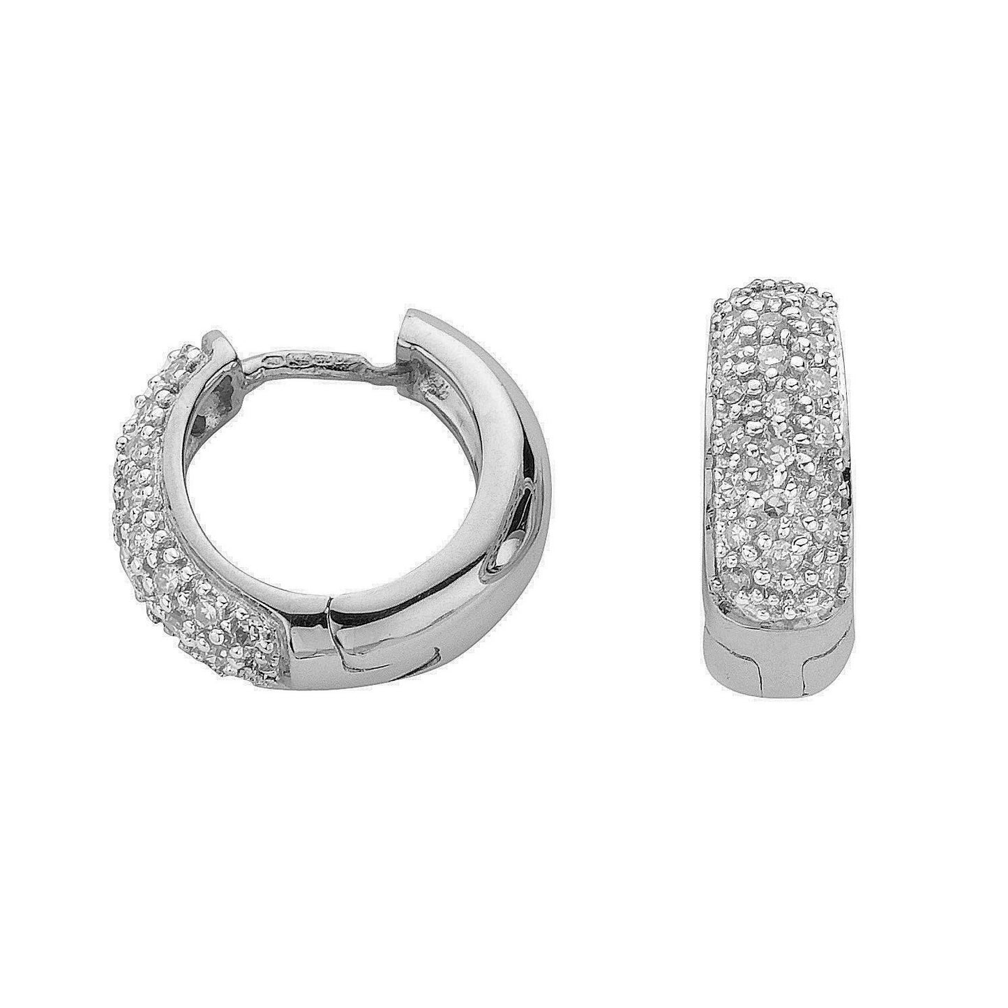 9ct White Gold 0.42ct Diamond Earrings - 9ct Gold