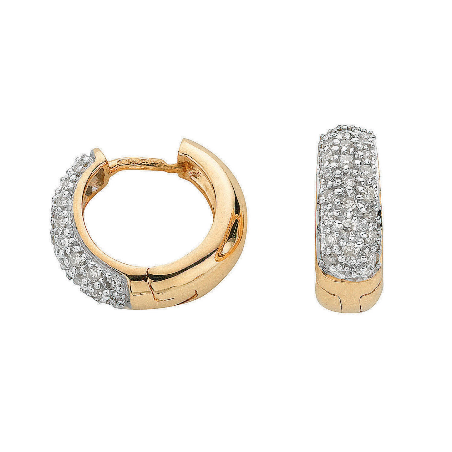 9ct Yellow Gold 0.42ct Diamond Earrings - 9ct Gold