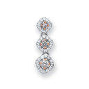 18ct White Gold 0.23ct White and Chocolate Diamond Pendant