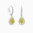 Aura Fancy Yellow Pear-Shaped Diamond Sleepers