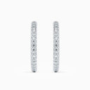 Classic Hoop Earrings in White Gold