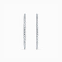 DB Classic Hoop Earrings in White Gold