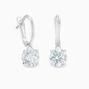 DB Classic Round Brilliant Diamond Sleepers in White Gold