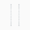 Arpeggia One Line Earrings in White Gold