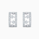 Dewdrop Hoop Earrings in White Gold