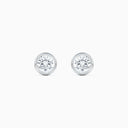 Clea Diamond Stud Earrings in White Gold