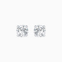 Round Brilliant Diamond Stud Earrings in Platinum