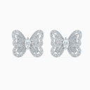 Portraits of Nature Butterfly Stud Earrings in White Gold