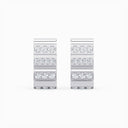 RVL Hoop Earrings in White Gold with Diamonds