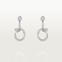 Belle Vante Juste un Clou Double Earrings Semi-Paved White Gold