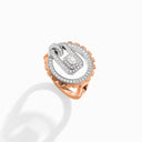 Empire Two-Tone Diamond Ring White Rose Gold Diamond