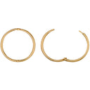 9ct Yellow Gold 12mm Plain Hinged Sleepers