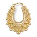 Yellow Gold Fancy Oval Creoles