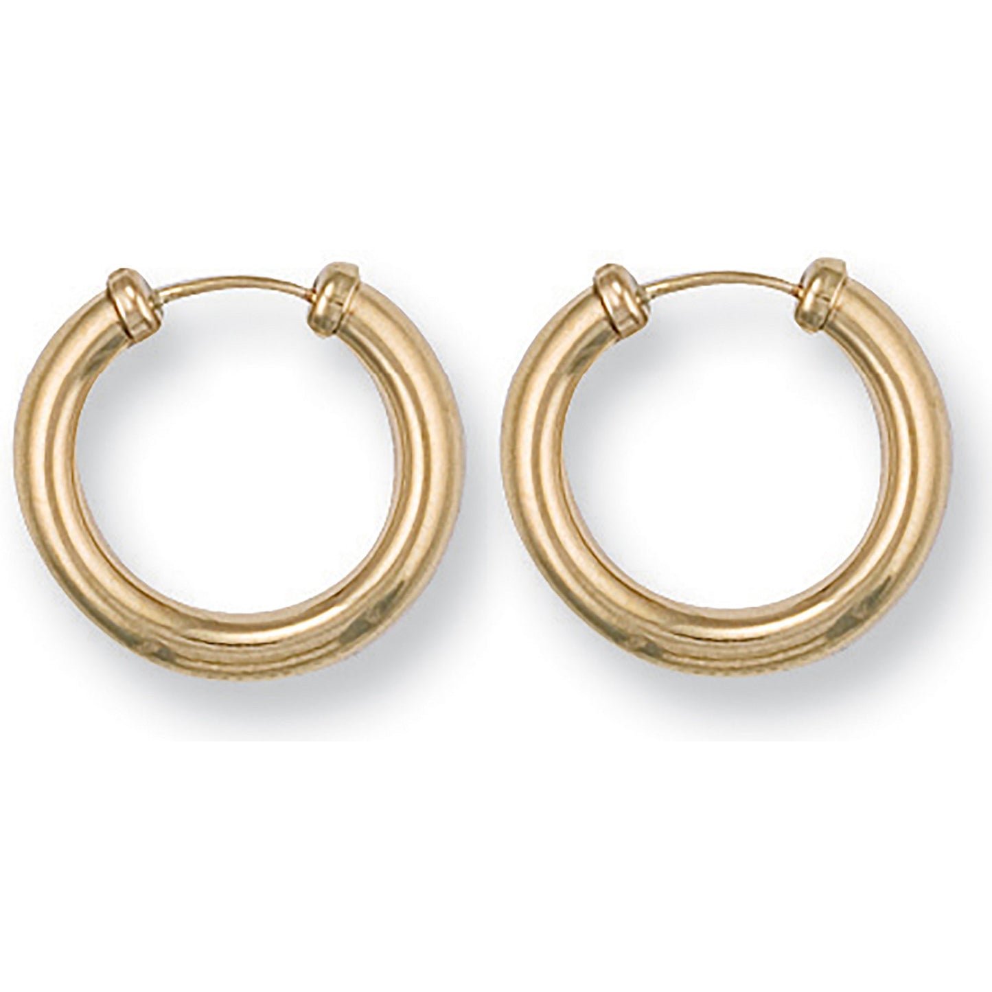 Yellow Gold 18mm Capped Sleepers - 9ct Gold