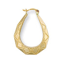 Yellow Gold D/C Oval Creoles
