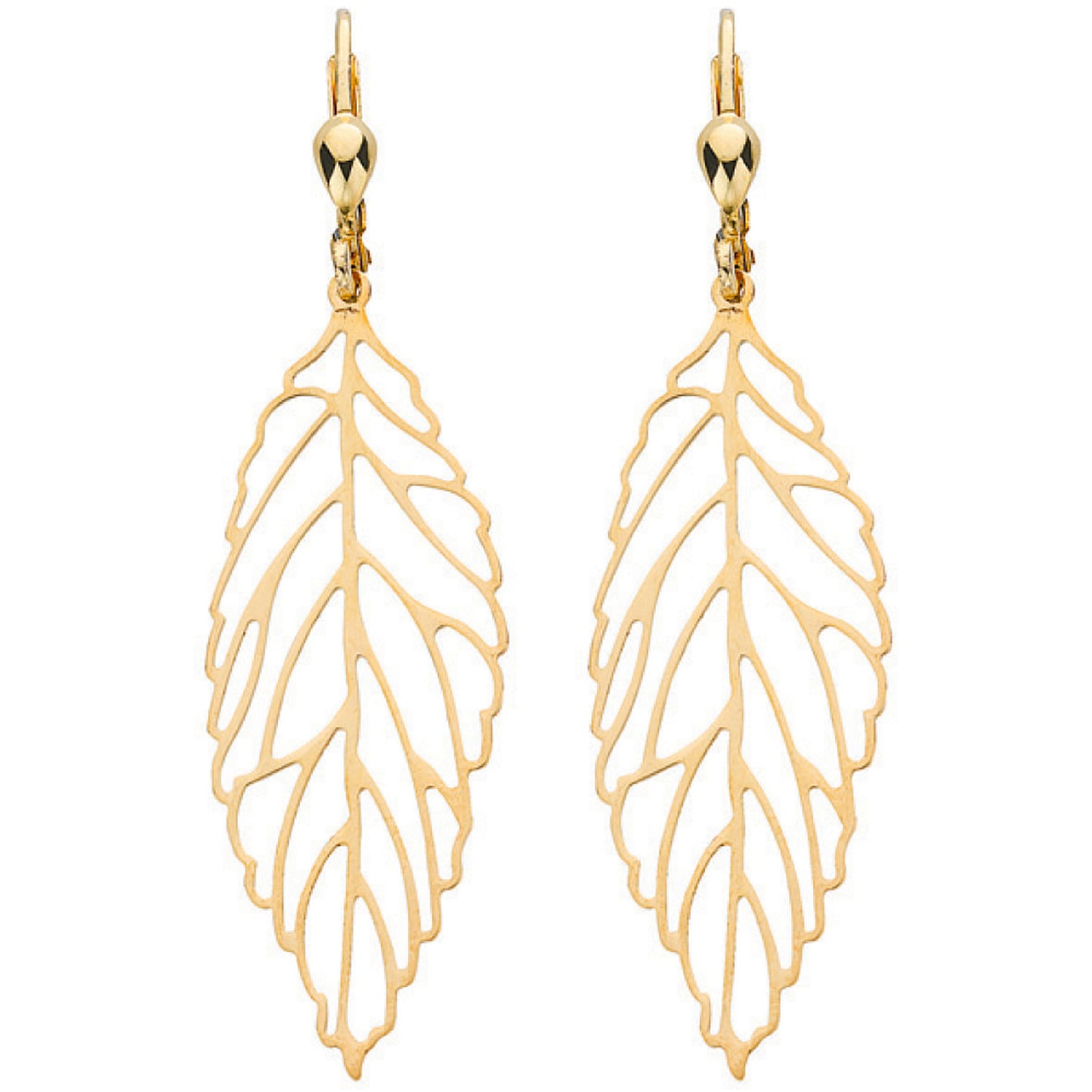 Yellow Gold Fancy Leaf Drops - 9ct Gold