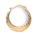 Yellow Gold 21mm Fancy Creole