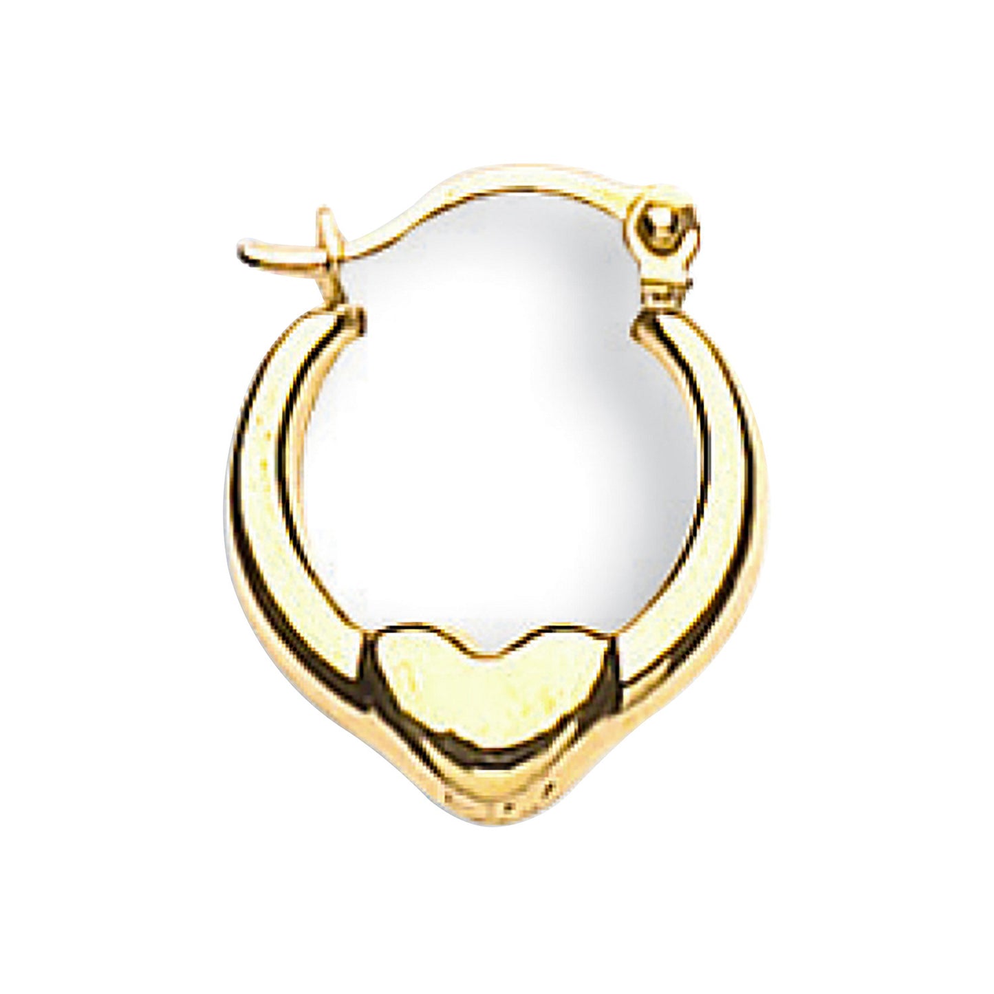 Yellow Gold Heart Small Creole - 9ct Gold