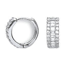 White Gold 15mm Cubic Zirconia Huggies