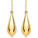 Yellow Gold Pear Shape Drop Earrings