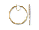 Yellow Gold Cubic Zirconia Hoop Earrings