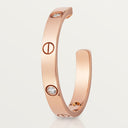 Belle Vante LOVE Hoop Earrings Medium Model 6 Diamonds