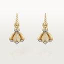 Belle Vante Grain de Café Diamond Earrings Yellow White Gold