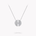 Night Moon Diamond Pendant in White Gold | RGP786